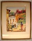 Latin American Watercolor Signed M. Figueras ?