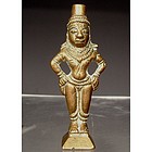 Antique Indian Hindu Brass Deity Amulet 18th - 19th c
