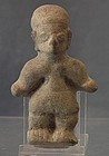 Antique Pre-Columbian Jama-Coaque Female Ceramic Figure