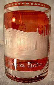 Antique Bohemian Glass Beaker, 19th century