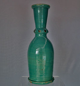 Antique 18th c Islamic Persian Safavid Turquoise Glazed Ceramic Hookah