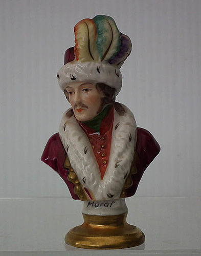 Napoleonic Porcelain Bust of French Napoleon Marshal Joachim Murat