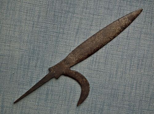 Rare 19th C Antique American Civil War Confederate Bridle Cutter Blade