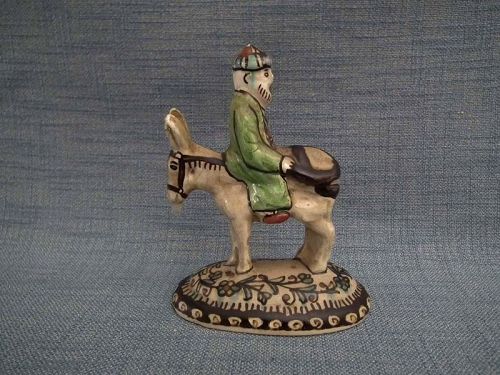 Turkish Islamic Kutahya Ceramic Figurine Of Nasreddin Hodja