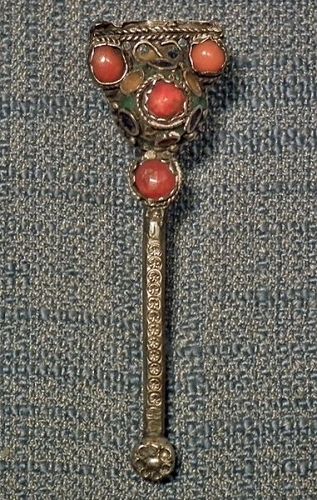 Antique Moroccan Algerian Kabyle Silver Islamic Turban Pin Brooch