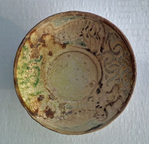 Antique Medieval Islamic Ceramic Bowl Fatimid Caliphate 10th Century