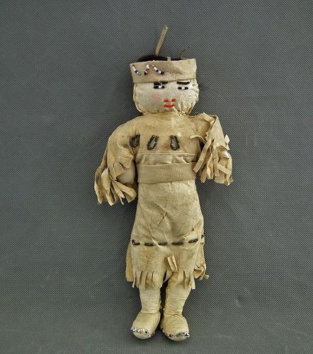 Antique Native American Plains Indian Beaded Boy Doll