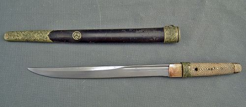 Antique Japanese Edo Period Dagger Dirk With Koto Samurai Tanto Blade