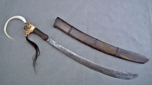 Antique Jimpul Headhunters Sword Dayak, Kalimantan Borneo