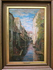Venice Canal Oil painting by R. W. Van Boskerck NA