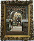 Orientalist painting Islamic architecture Seville Spain Liger