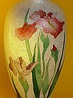 Japanese Ginbari Cloisonne Vase Iris signed
