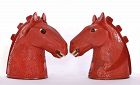 2 Chinese Cinnabar Lacquer Horse Shaped Box