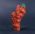 Chinese Red Coral Snuff Bottle - 19th Century Qing Dynasty