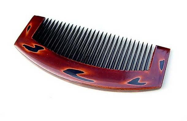 Japanese Antique Kanzashi Lacquer Hair Comb and Pin