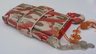 Woven Antique Japanese Tissue Holder with Kanzashi
