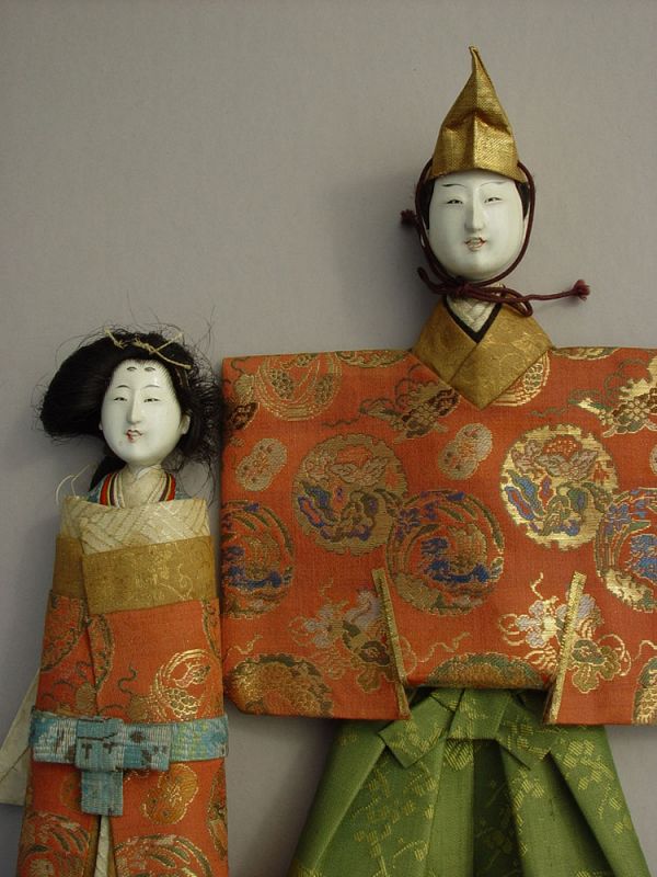Standing Hina Dolls, Japanese Tachi-bina Ningyo