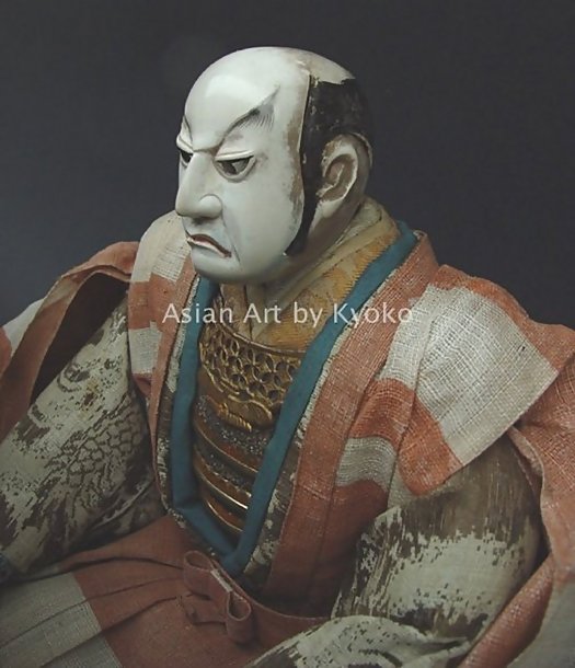 Rare Antique Samurai Warrior Doll, Edo Japanese Ningyo