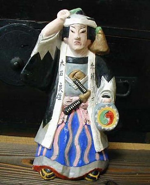 Japanese Clay Doll - Samurai from 47 Ronin
