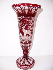 A Large and Beautiful Egermann Bohemian Crystal Vase