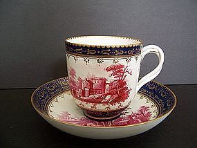 A Very Fine 18th Century Doccia Teacup and Saucer