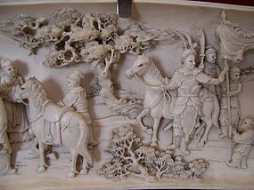 A Large Carved Ivory Masterpiece, late 19th cent