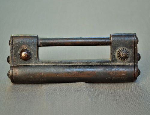 A fun and rare secret padlock in bronze. China Qing Ming or Korea.