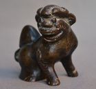 Buddhist lion in cast bronze. Vietnam or China