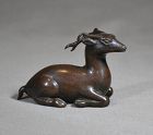 Small deer in cast bronze