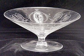 Tiffin Classic Dancing Nudes Cameo Glass Compote