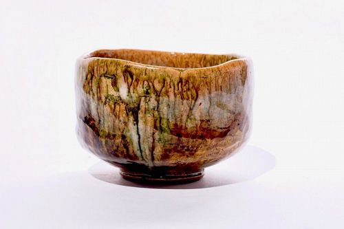 An Ame-yu Tea Bowl by Ohi Ippei (1920 - 1993)