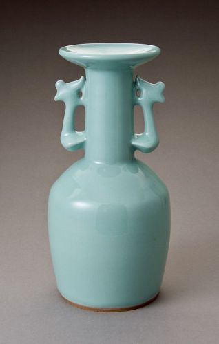A Phoenix Handled Mallet Vase by Suwa Sozan II