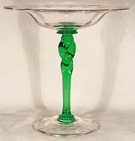 Steuben Compote with Twist Stem