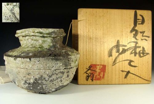 Igneous Shizen-yu Vase by Tsujimura Shiro