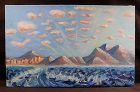 Attractive Original Oil Painting Seascape Unframed by E. Kawanabe