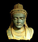 Splendid large Bust of a Bodhisattva, Gandhara 1st Century