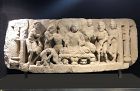 A Sandstone Low relief, Offerings to the Buddha, Gandhara 2nd / 3rd C