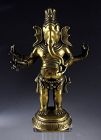 Attractive South Indian bronze figure of the standing Ganesha!