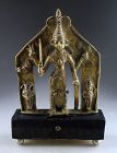 Attractive bronze Virabhadra alter / shrine of Western Deccan India