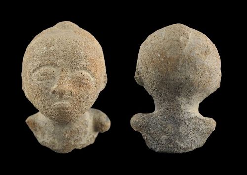Ritual funerary ceramic head, early Akan civilisation, 17th.-18th. c