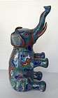Chinese CLOISONNE ELEPHANT, with secret compartment !