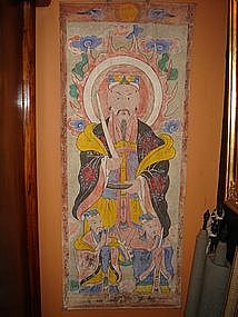 YAO (Mien) Ceremonial Hilltribe Painting of DAOIST God