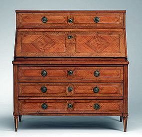Louis XVI Period Desk with Chest of Drawers, 18th Cent.