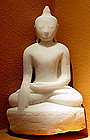 Shakyamuni Marble Buddha Sculpture subduing Mara, Burma