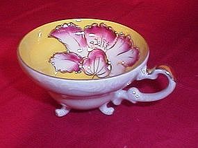 Norcrest Pink and White Tulip Footed Teacup