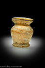 Egyptian alabaster kohl pot, 1550 -1070 BC