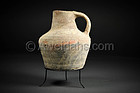 Ancient Byzantine painted pottery wine pitcher, 4th - 5th Cent. AD