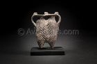 Ancient Byzantine decorated pottery kohl flask, 500 AD