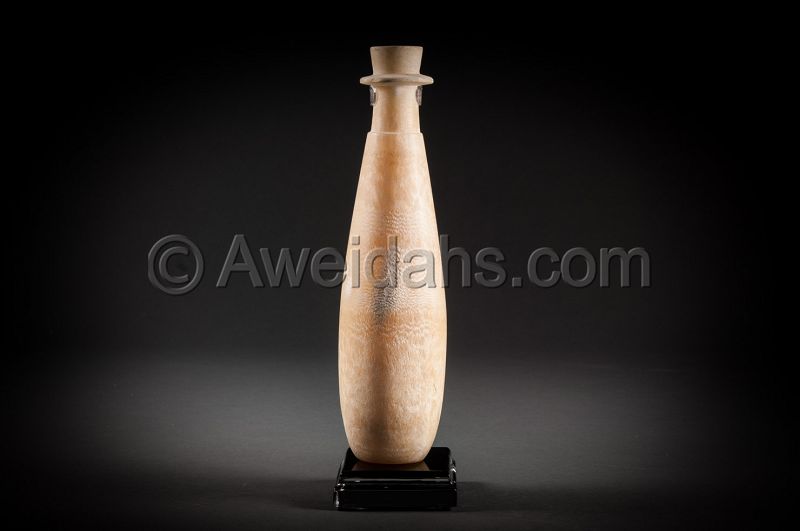 Ancient Egyptian alabaster vase, 1000 BC