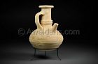 Ancient Byzantine spouted pottery vessel, 500 AD